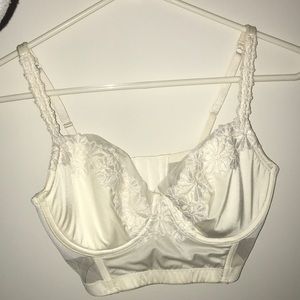 VS white bustier bra